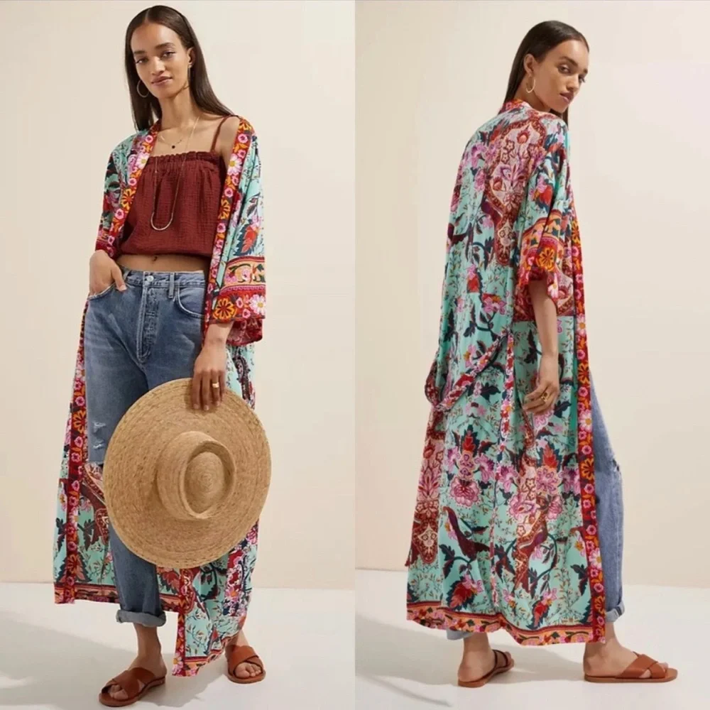 Anthropologie Riley kimono wrap robe, OS - Picture 2 of 2